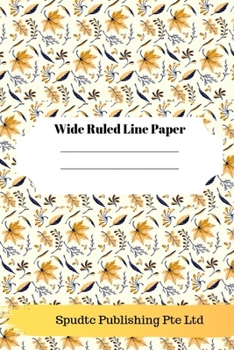 Paperback Fall and Thanksgiving Theme Wide Ruled Line Paper Book