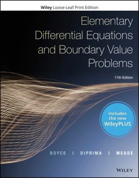 Loose Leaf Elementary Differential Equations and Boundary Value Problems, 11e WileyPLUS Card with Loose-leaf Set Book