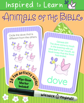 Cards Animals of the Bible: Wipe-Clean Flash Card Set Book