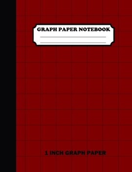 Paperback Graph Paper Notebook. 1 Inch Graph Paper: Grid Notebook/Grid Paper Journal 8.5x11 in. 100 pages. Brown Book