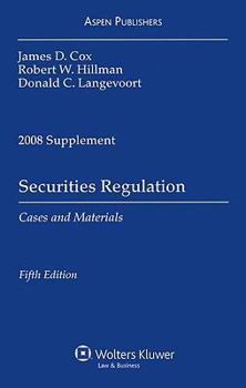 Paperback Securities Regulation: Cases and Materials, 2008 Case Supplement Book