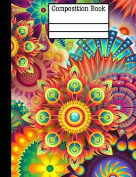 Paperback Floral Abstract Composition Notebook - 4x4 Quad Ruled: 7.44 x 9.69 - 101 Sheets / 202 Pages - Graph Paper Book
