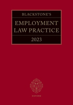 Hardcover Blackstone's Employment Law Practice 2023 Book