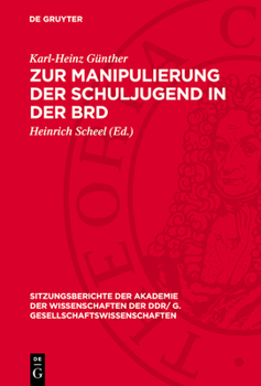 Hardcover Zur Manipulierung Der Schuljugend in Der Brd [German] Book