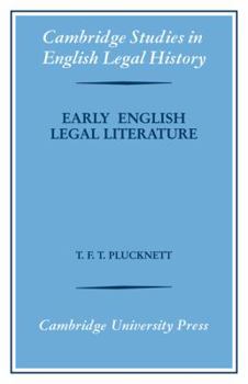 Paperback Early English Legal Literature Book