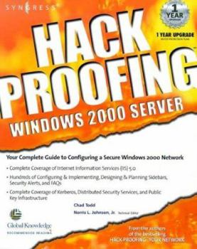 Paperback Hack Proofing Windows 2000 Server Book