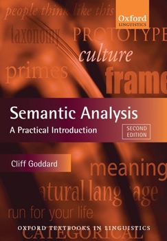 Paperback Semantic Analysis: A Practical Introduction Book