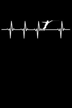 Fechter Notizbuch: A5 Kariert 108 Seiten - Fechten Herzschlag Heartbeat Notizheft - Geschenk für Fechter (German Edition)