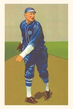 Paperback Vintage Journal Baseball Player in Blue Uniform Book