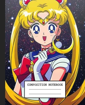 Notebook: Anime Japan Sailor Moon Soft Glossy Cover Graph Paper Pages Book 7.5 x 9.25 Inches 110 Pages