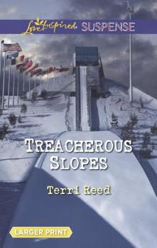 Paperback Treacherous Slopes (Love Inspired LP Suspense) [Large Print] Book