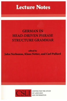 Paperback German in Head-Driven Phrase Structure Grammar Book