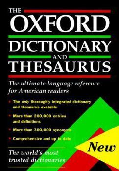 Hardcover The Oxford Dictionary and Thesaurus Book