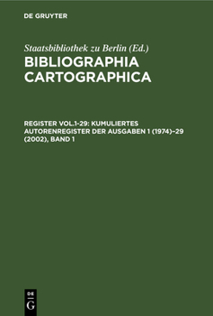 Hardcover Kumuliertes Autorenregister der Ausgaben 1 (1974)-29 (2002) Book
