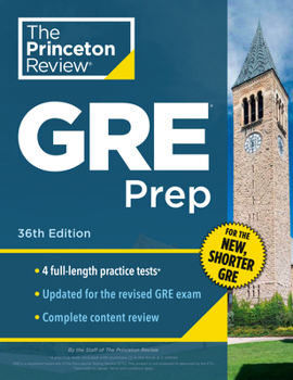 Paperback Princeton Review GRE Prep, 36th Edition: 4 Practice Tests + Review & Techniques + Online Features Book