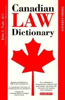 Paperback Canadian Law Dictionary Book