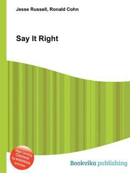 Paperback Say It Right Book