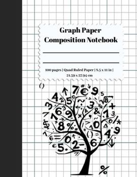 Paperback Graph Paper Composition Notebook: 5 Squares Per Inch / Graph Paper Quad Rule 5x5 / 8.5 x 11 / Bound Comp Notebook Book