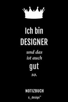 Notizbuch für Designer: Originelle Geschenk-Idee [120 Seiten liniertes blanko Papier] (German Edition)