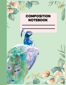 Notebook: Watercolor Flower Notebook College Ruled Jounal Set For Kids Child,Boys And Girls.One Subject School Exercise Book-Pink Birds Watercolor ... Watercolor Flower love Composition Notebooks