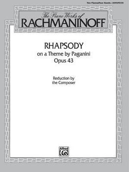 Paperback Rhapsody on a Theme by Paganini, Opus 43, for Two Pianos/Four Hands (Belwin Edition) Book