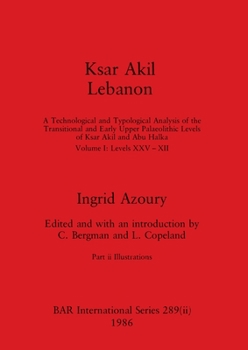 Paperback Ksar Akil Lebanon, Part ii: A Technological and Typological Analysis of the Transitional and Early Upper Palaeolithic Levels of Ksar Akil and Abu Book