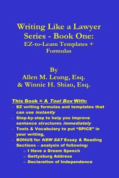 Paperback Writing Like a Lawyer Series: Book 1: Easy-to-Learn Writing Templates & Formulas Book