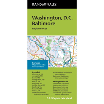 Loose Leaf Rand McNally Washington DC/Baltimore MD Regional Map Book