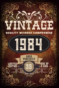 Vintage Notebook: 35th Birthday Gifts For Him. Blank Lined Journal. Original And Funny Present For Any 35 Year Old Men.