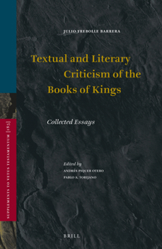 Hardcover Textual and Literary Criticism of the Books of Kings: Collected Essays Book