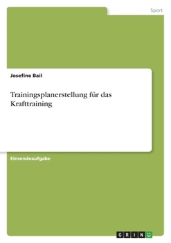 Paperback Trainingsplanerstellung für das Krafttraining [German] Book