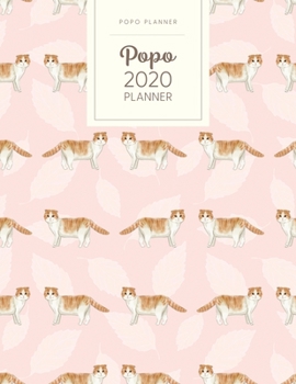 Popo 2020 Planner: Monthly Weekly Daily - Dated With Todo Notes - Scottish Fold Pink