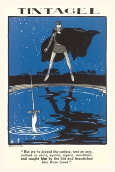Paperback Vintage Journal Tintagel, Excalibur Rising from the Lake for King Arthur Book