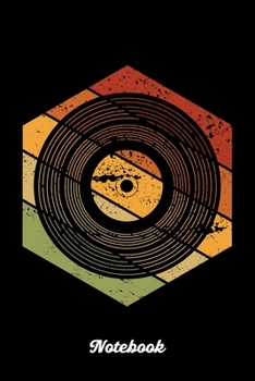 Notebook: Retro Vintage Vinyl. Dot Grid Composition Notebook to Take Notes at Work. Dotted Bullet Point Diary, To-Do-List or Journal For Men and Women.