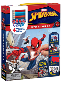 Misc. Drawmaster Marvel Spider-Man: Super Stencil Kit: 4 Easy Steps to Draw Your Heroes Book