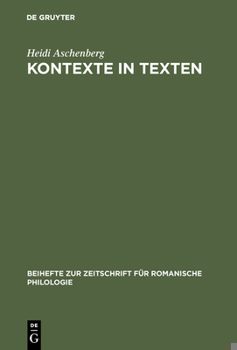 Hardcover Kontexte in Texten [German] Book