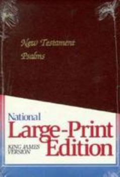 Paperback Large Print New Testaments With Psalms: KJV Brown Imitation Leather/With Amber Edges/Style N68 [Large Print] Book