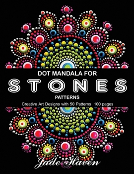 Paperback Dot Mandala for Stones Patterns: Stress Relief Coloring for Adults ( Black Background ) Book
