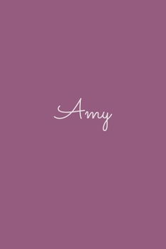 Amy: notebook with the name on the cover, elegant, discreet, official notebook for notes, dot grid notebook,