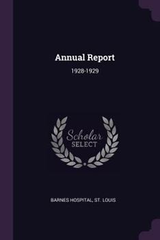 Paperback Annual Report: 1928-1929 Book