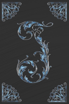 J: Letter J ornament monogram initial Lined Notebook Journal Great Appreciation First, Middle or Last Name Gift 120 pages 6x9 inches