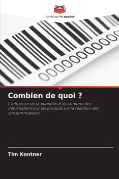 Paperback Combien de quoi ? [French] Book