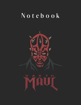 Notebook: Star Wars Darth Maul Sith Lord Theme Marble Size Notebook Composition Blank Pages Rule Lined for Student Journal 110 Pages of 8.5"x11" for Drawing Sketching Doodling