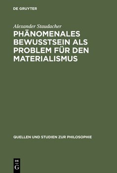 Hardcover Phänomenales Bewußtsein ALS Problem Für Den Materialismus [German] Book