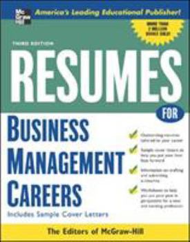 Paperback Resumes for Business Management Careers Book