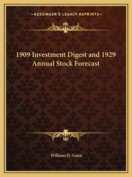 Paperback 1909 Investment Digest and 1929 Annual Stock Forecast Book