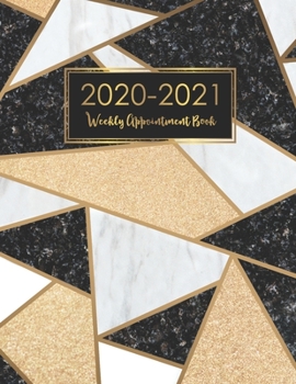 2020-2021 Weekly Appointment Book Daily Hourly Planner: Marble Cover|14 Month July 2020 - August 2021 | Diary Weekly Monthly Calendar Planner for To ... (Appointment Book 15 Minute Increments)