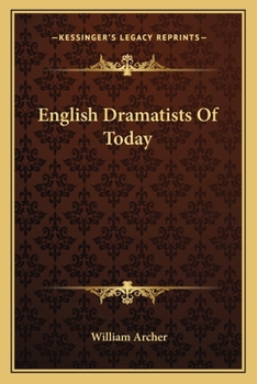 Paperback English Dramatists Of Today Book