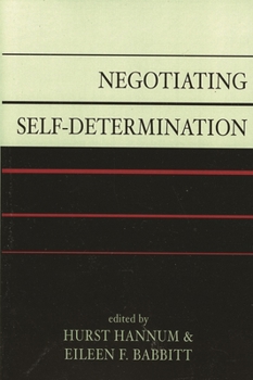 Paperback Negotiating Self-Determination Book