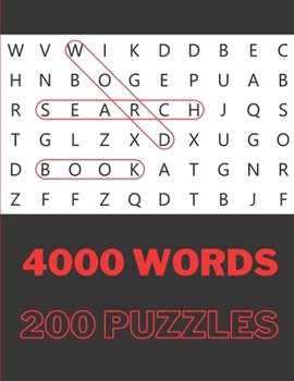 Paperback word search book for adults - 200 puzzles - 4000 words: word search book